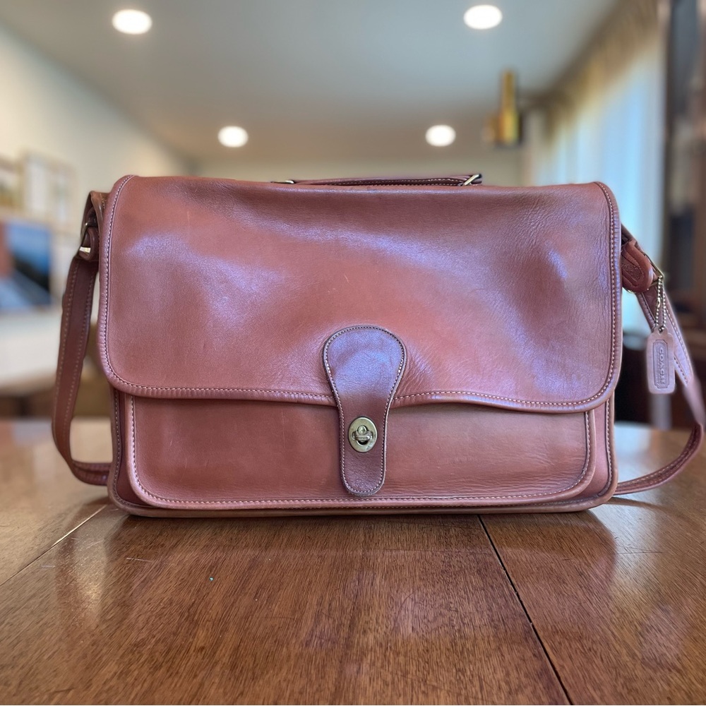 極美品✨Vintage Coach Metropolitan Brief Bag Restored Metropolitan Soft Push Lock Brief | COACH®